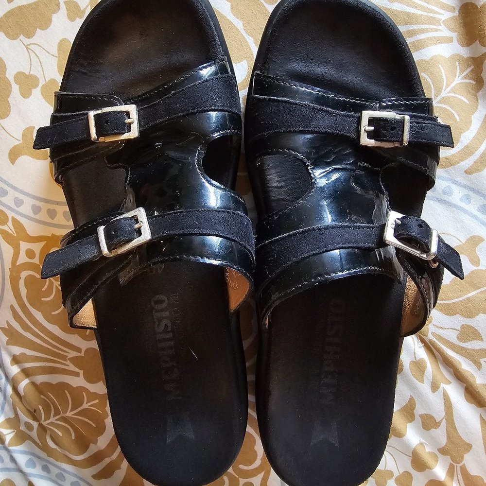 Mephisto Patent Leather Sandals